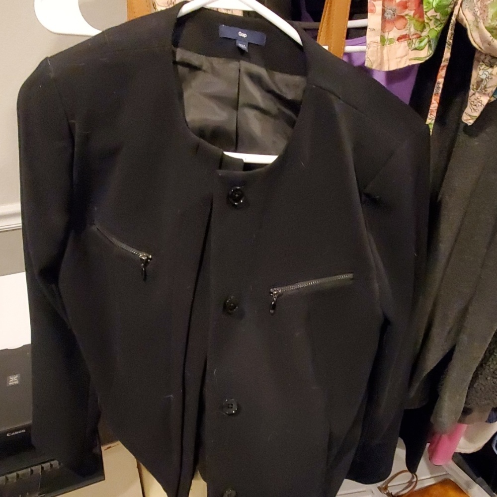 Gap blazer, light jacket, EUC, sz M, black